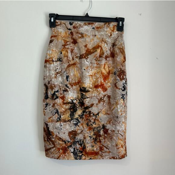 NWOT lemlem Pencil Skirt, Earth-Tone Abstract Print, Women's Size Small - Picture 1 of 6
